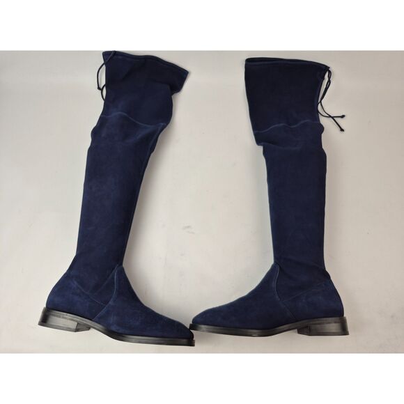 Stuart Weitzman Women's Jocey Suede Over The Knee Boots Lowland Blue Size 9.5 B - Picture 4 of 7